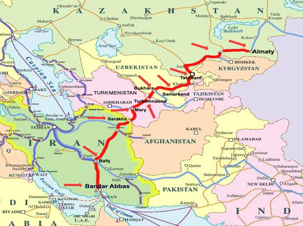 Туркменистан железная дорога карта