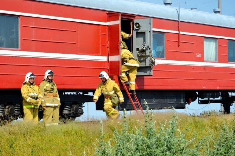 ҚТЖ өрт сөндіру пойыздары жазғы өрт қаупі жоғары кезеңдегі жұмыстарға дайын 