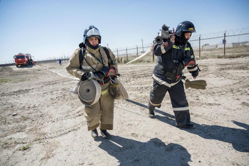 В Эмбамунайгазе ликвидирован учебный «пожар»