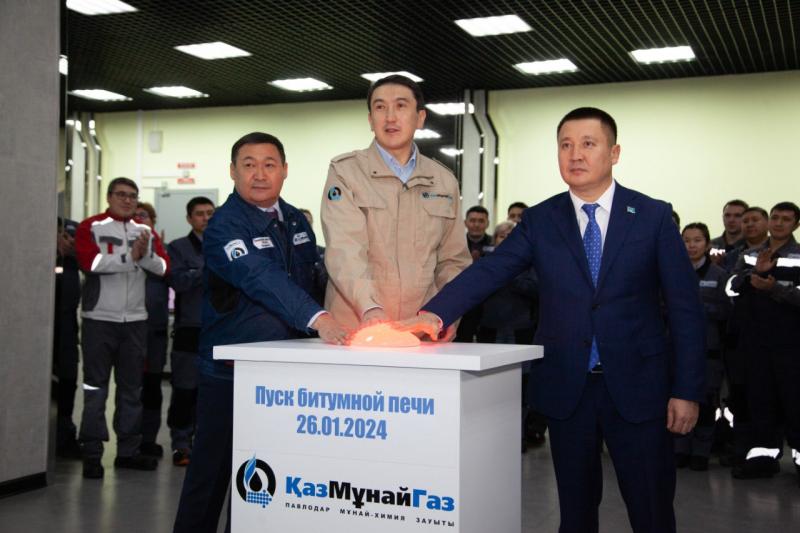 На Павлодарском НХЗ введена в эксплуатацию новая печь битумной установки