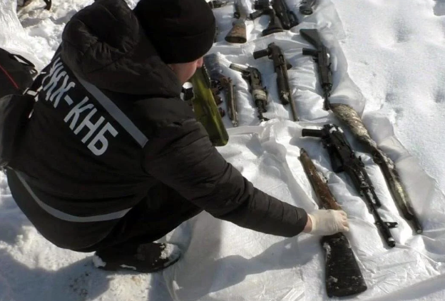 Найден схрон оружия, похищенного во время январских событий 