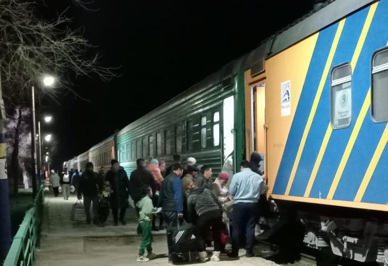 Су басқан Жылой ауданының тұрғындары пойызбен эвакуацияланды