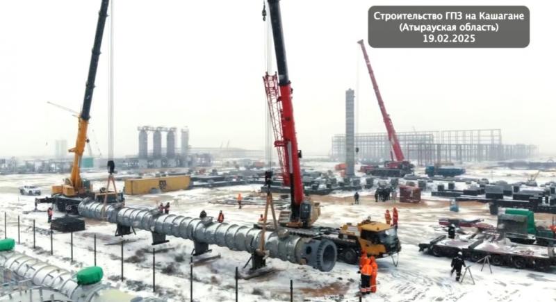 Строительство Газоперерабатывающего завода на Кашагане идет полным ходом