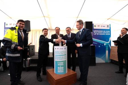 В Жамбылской области дали старт строительству ветропарка «Мирный» мощностью 1 ГВт