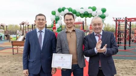 Детям из пяти сёл Атырауской области КТК-К подарил новые площадки