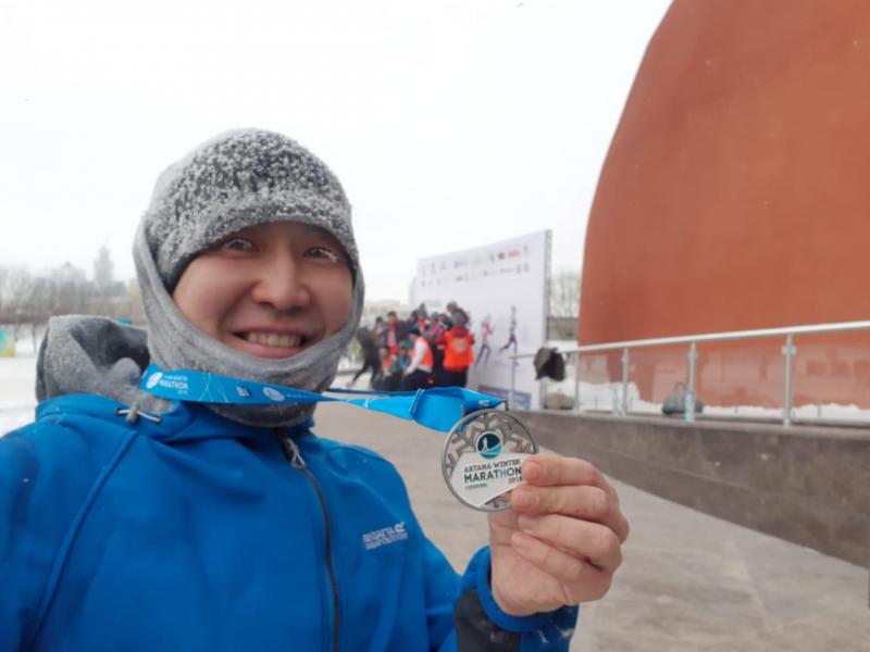 11 сотрудников "Самрук-Энерго" приняли участие в Astana Winter Marathon 2018