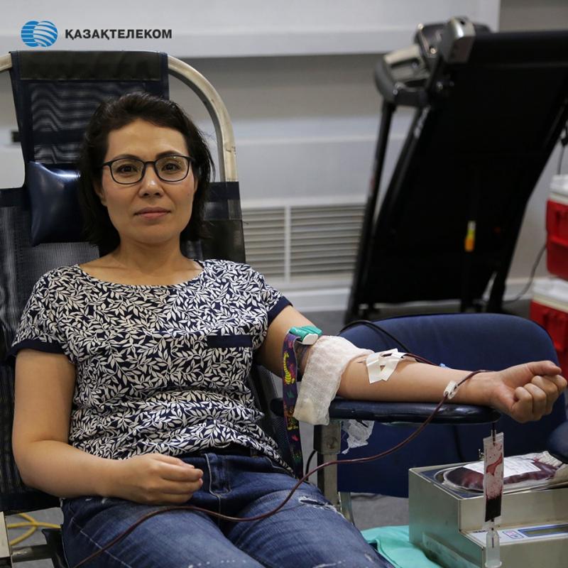 День донора прошел в "Казахтелеком": сдали 25 литров крови