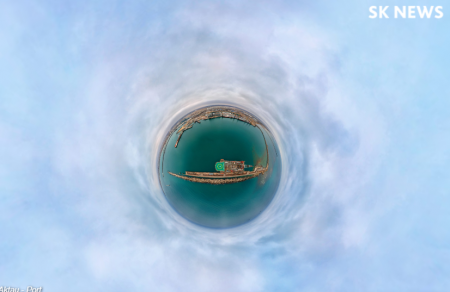 Как выглядит морской порт Актау с высоты птичьего полета?