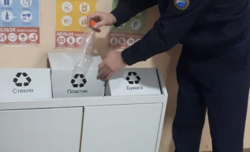 Контейнеры для сортировки мусора установили в "КТЖ-Грузовые перевозки"