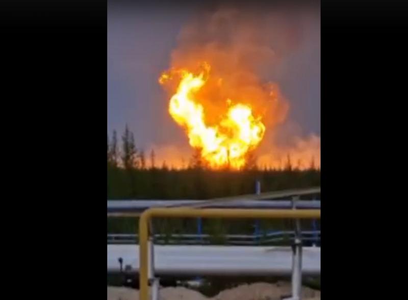 Пожар на крупнейшем в России Уренгойском газовом месторождении