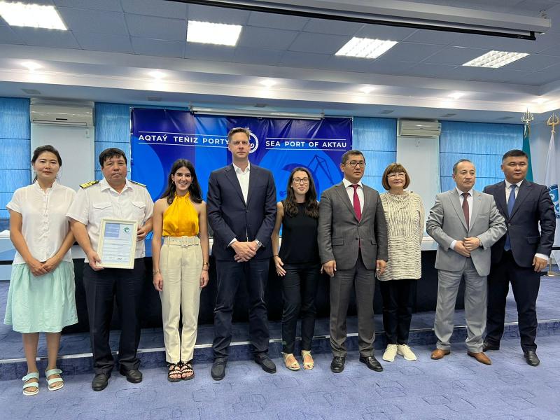 Актауский морпорт получил «зеленый» сертификат ОБСЕ